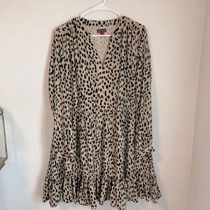 vince camuto flowy ruffle dress